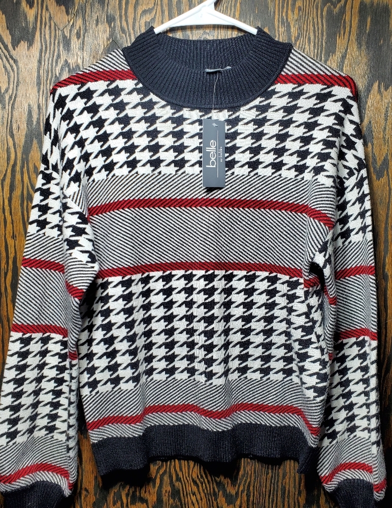 belle by belldini Women's Knit Pullover Sweater Size Small Rayon Blend